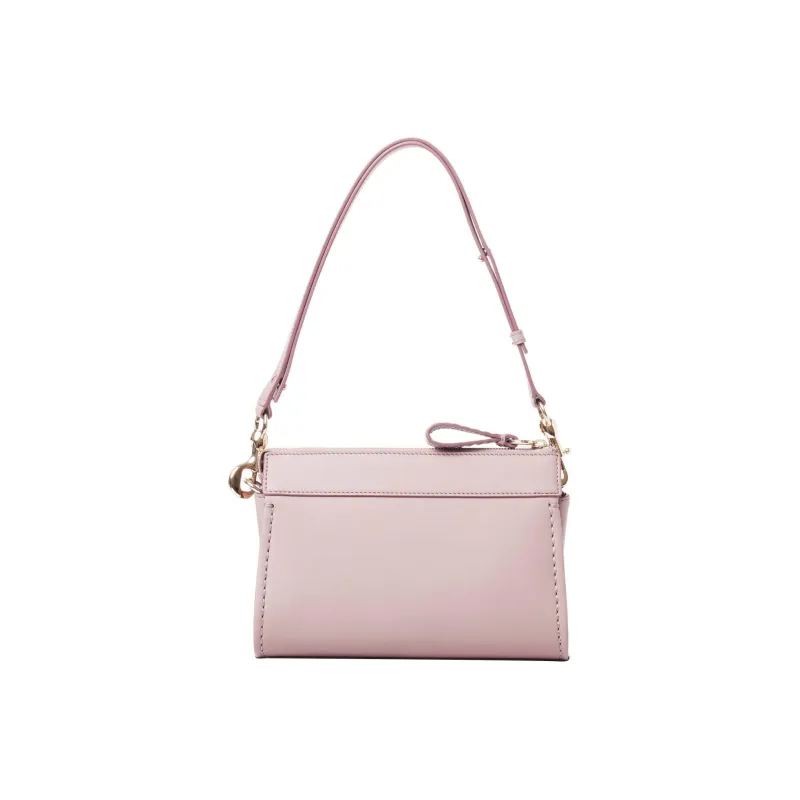 Chloe Edith Shiny Calfskin Portable Crossbody Bag, Shoulder Bag Women's Pink-1