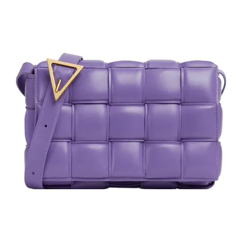 Bottega Veneta Padded Intreccio Cassette Crossbody Bag Purple