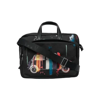 Paul Smith Polyester Briefcase Shoulder Bag Crossbody Bag Handbag Mini Men's Black