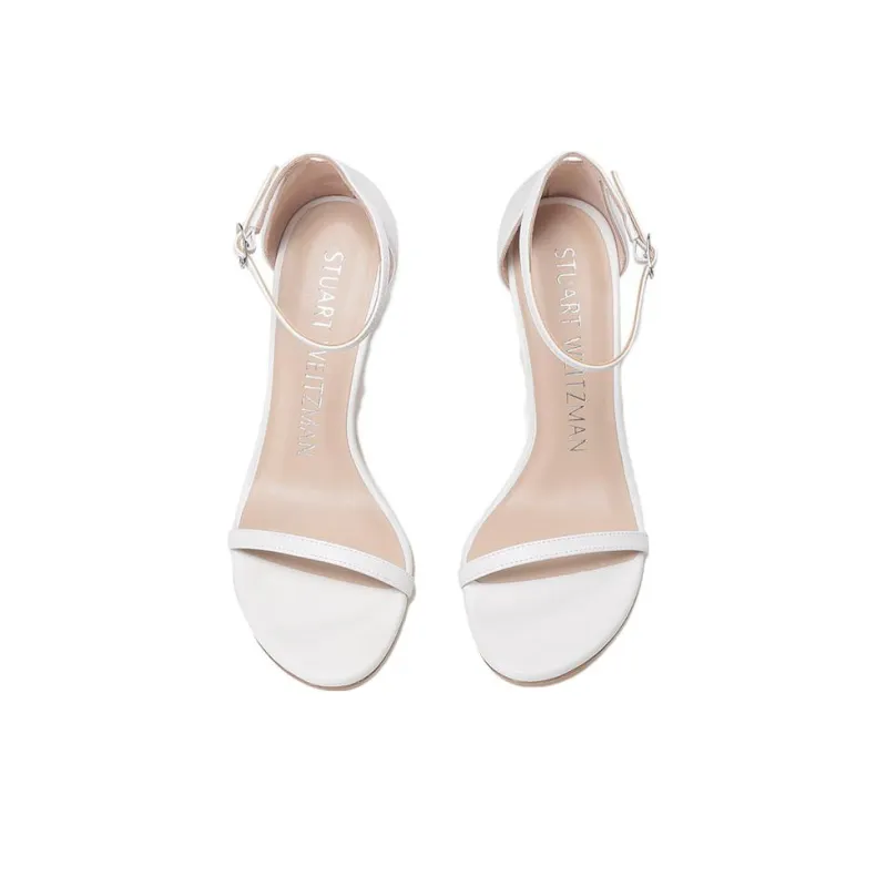 stuart weitzman NUNAKEDCURVE 85mm Patent Sandals-3