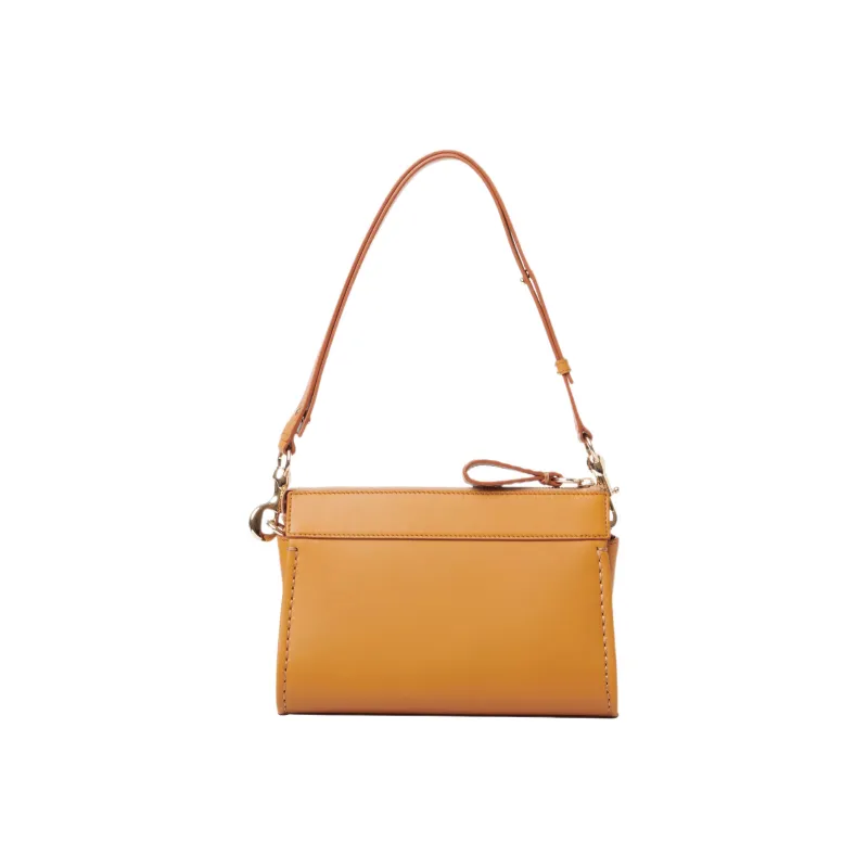 Chloe Edith Shiny Calfskin Portable Crossbody Bag, Shoulder Bag Women's Brown-1