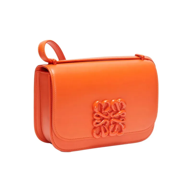 LOEWE Goya Cow Leather Small Square Bag Shoulder Bag Crossbody Bag Small Size Women's Orange-2