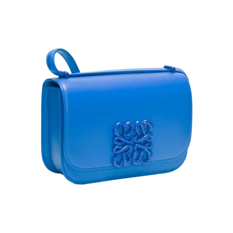 LOEWE Goya Cow Leather Small Square Bag Shoulder Bag Crossbody Bag Small Size Women's Blue-2