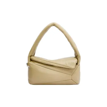 LOEWE Puffer Puzzle Hobo Bag Clay Green