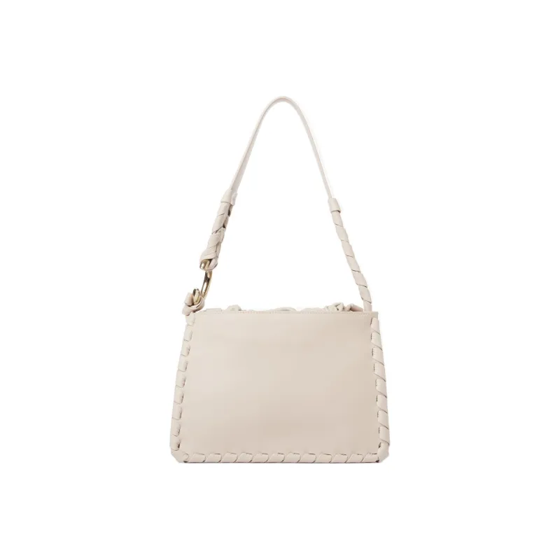 Chloe Mate Smooth Calfskin With Nappa Lambskin Handbag, Shoulder Bag Women's White-0