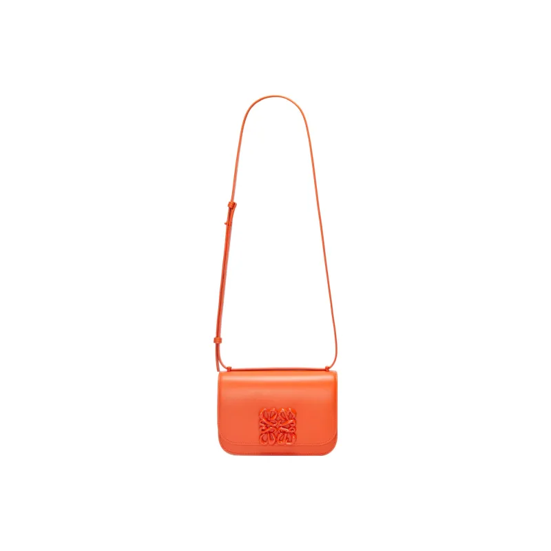 LOEWE Goya Cow Leather Small Square Bag Shoulder Bag Crossbody Bag Small Size Women's Orange-4
