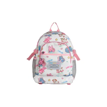 LOLA DESIGN Fabric Backpack Women's Milk White/Royal Blue