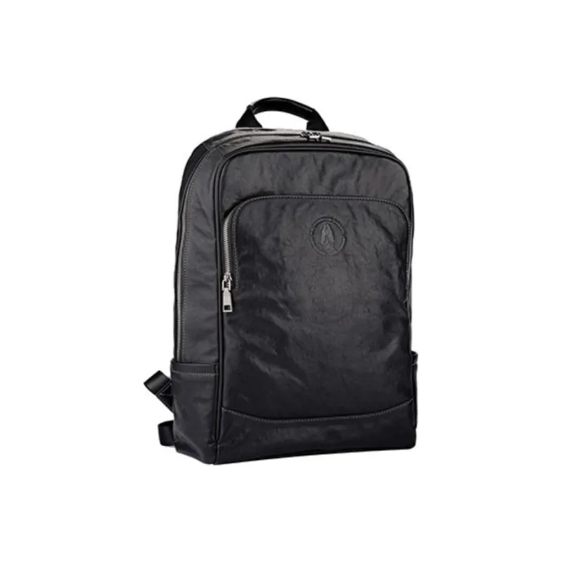 Hush Puppies Vegetable Tanned Top Grain Cow Leather Backpack Tubas Men's Black-1