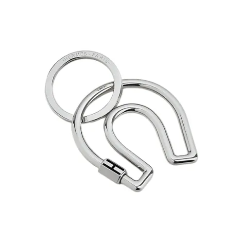 HERMES Keychains Unisex Silver