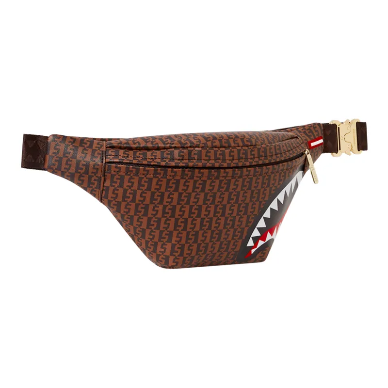 SPRAYGROUND Fabric Sling Bag, Shoulder Bag, Crossbody Bag Regular Unisex Brown-1