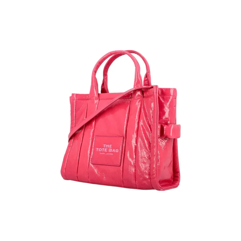 MARC JACOBS Lambskin Tote Bag, Shopping Bag, Shoulder Bag, Crossbody Bag, Handbag Mini Women's Magenta-3