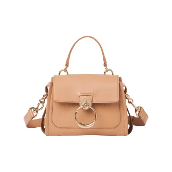 Chloe Tess Calfskin Shoulder Bag, Crossbody Bag, Handbag Mini Women's Light Umber