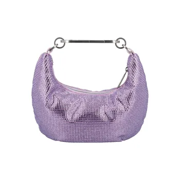 OFF-WHITE Paperclip Embellished Shoulder Bag Lilac Purple