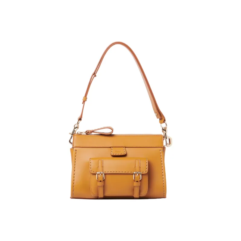 Chloe Edith Shiny Calfskin Portable Crossbody Bag, Shoulder Bag Women's Brown-0