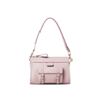 Chloe Edith Shiny Calfskin Portable Crossbody Bag, Shoulder Bag Women's Pink