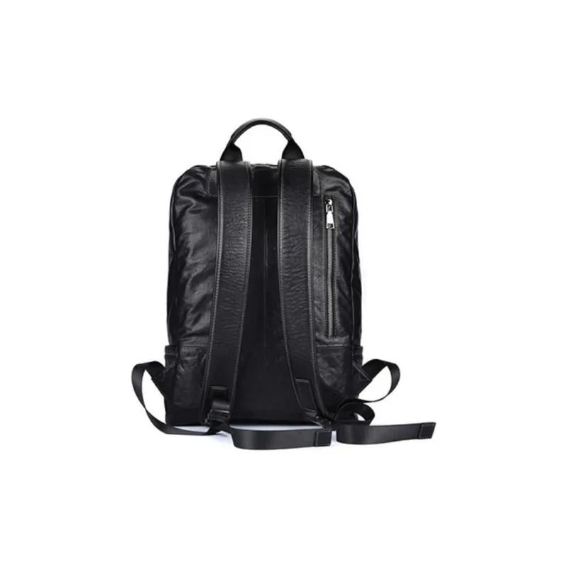 Hush Puppies Vegetable Tanned Top Grain Cow Leather Backpack Tubas Men's Black-3