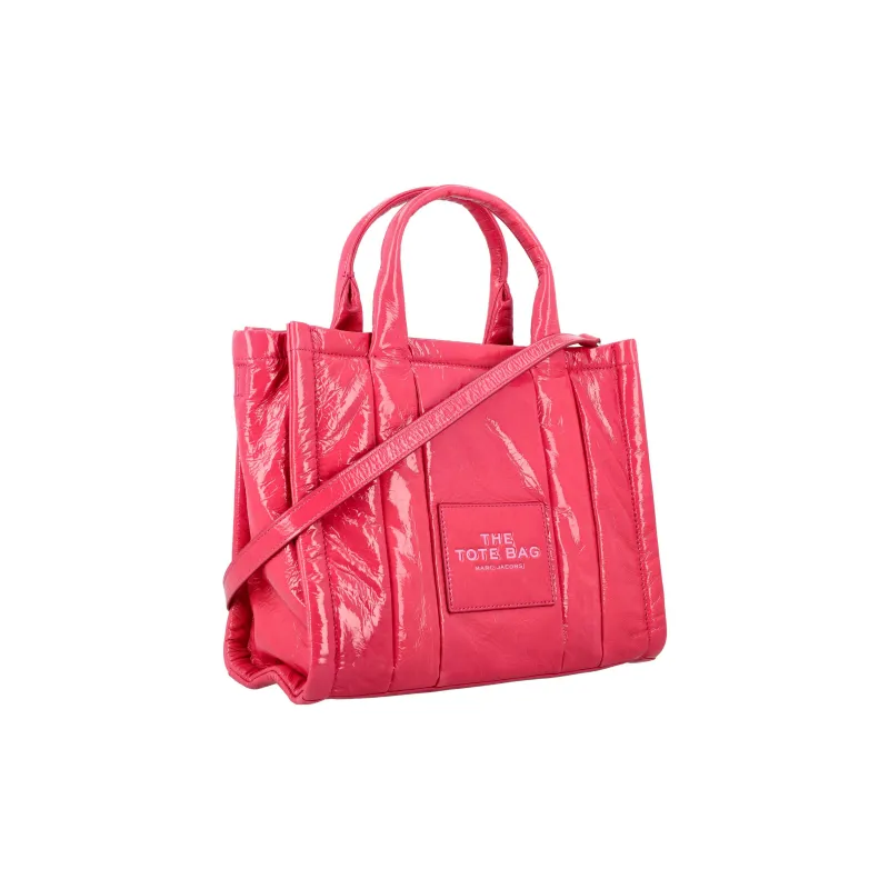 MARC JACOBS Lambskin Tote Bag, Shopping Bag, Shoulder Bag, Crossbody Bag, Handbag Mini Women's Magenta-2