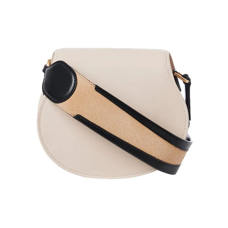 Chloe Marcie Calfskin Saddle Bag, Shoulder Bag, Crossbody Bag Trumpets Women's Beige/Nude-1