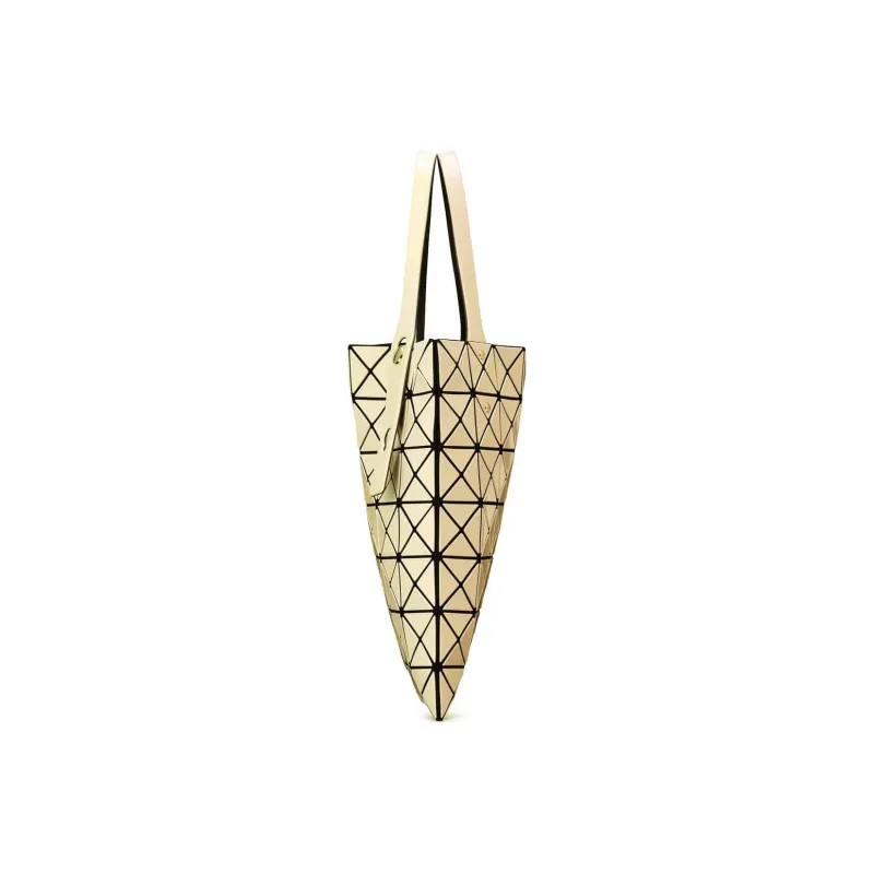 ISSEY MIYAKE Prism Artificial Leather Tote Bag, Shopping Bag, Handbag, Shoulder Bag Small Size Unisex Cream Yellow-2