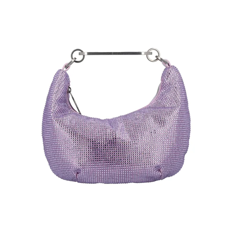 OFF WHITE Paperclip Embellished Shoulder Bag Lilac Purple-1