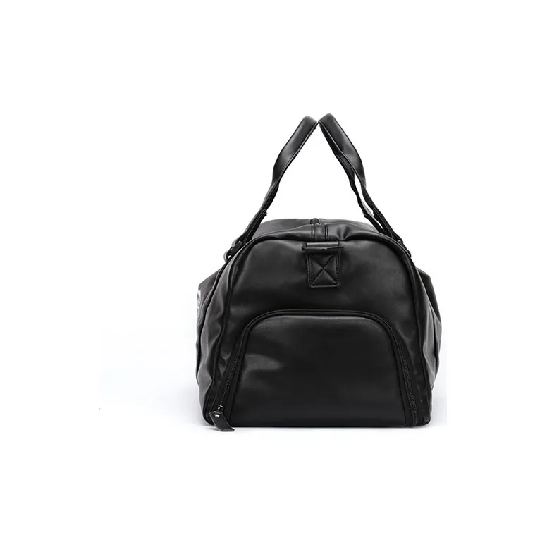 RIOREX PU Gym Bag Portable Crossbody Luggage Bag Travel Bag Regular Unisex Black-2