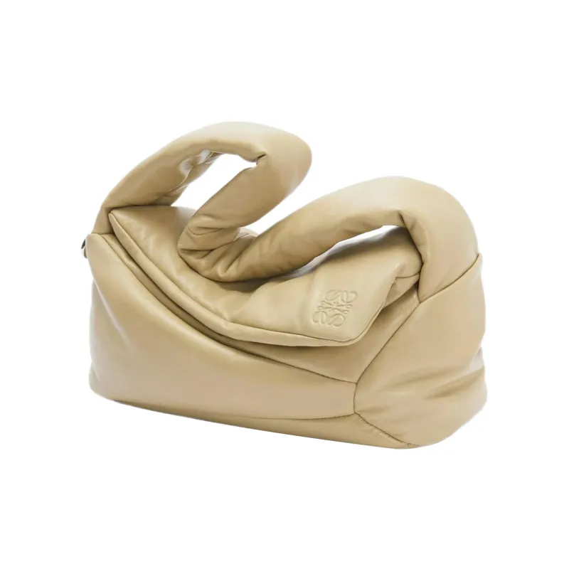 LOEWE Puffer Puzzle Hobo Bag Clay Green-5