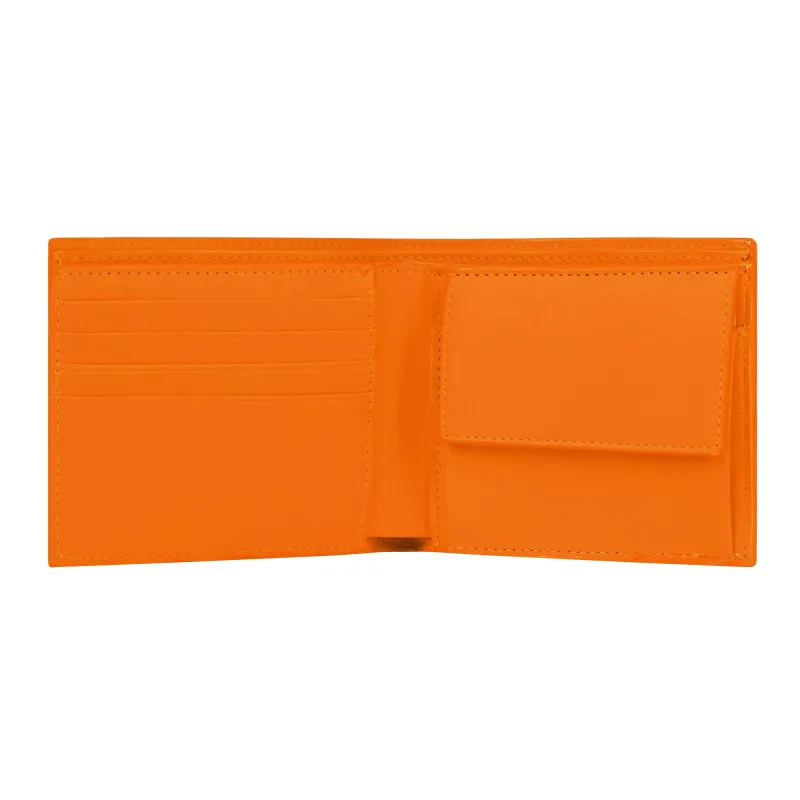 Balenciaga Cash Square Grained Calfskin Wallet Regular Men's Orange-2