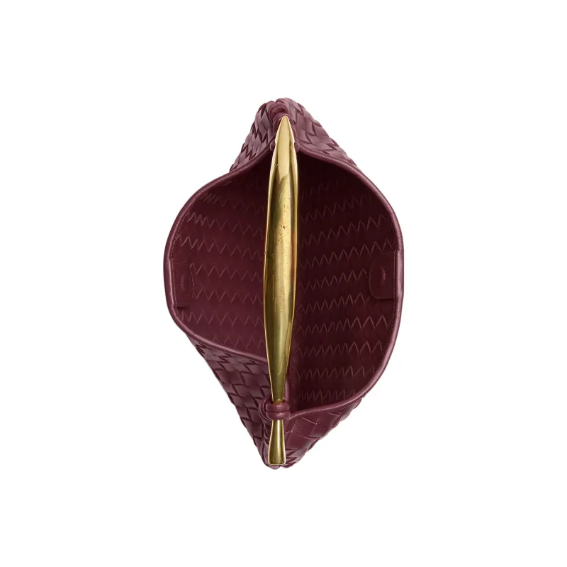 Bottega Veneta Sardine Intrecciato Top Handle Small Barolo-3
