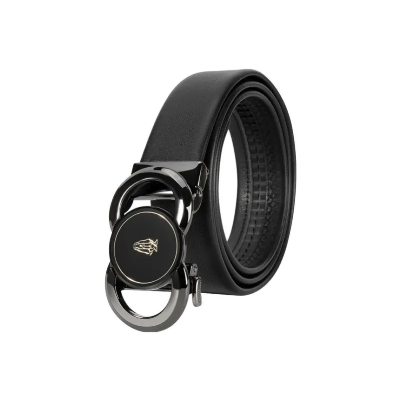Hush Puppies Top Grain Cow Leather Belts Men's Black Width  3.5cm-1