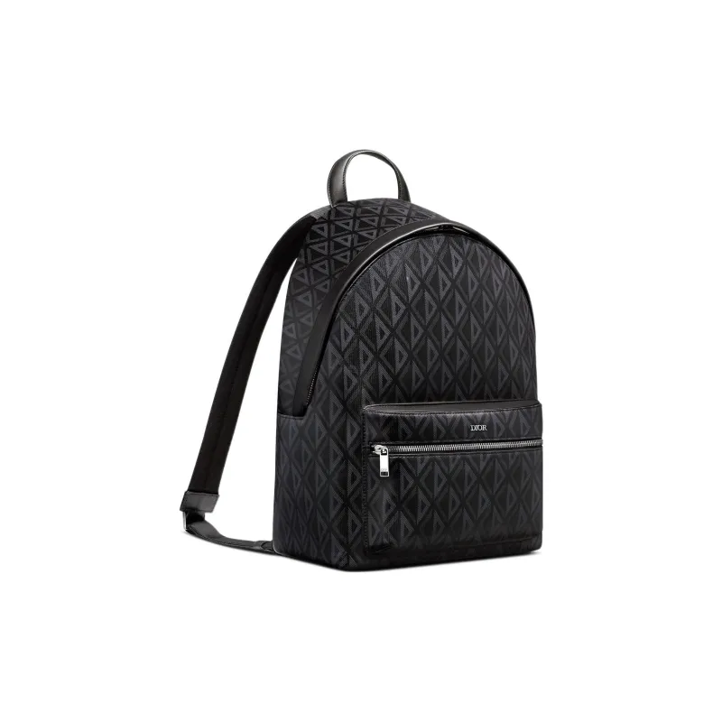 DIOR Canvas With Leather Backpack Regular Men's Black-1