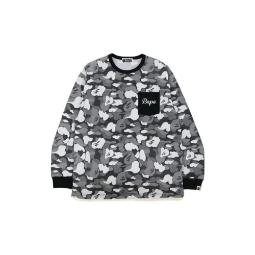 A BATHING APE Stripe Abc Camo Relaxed Fit Pocket L/S Tee
