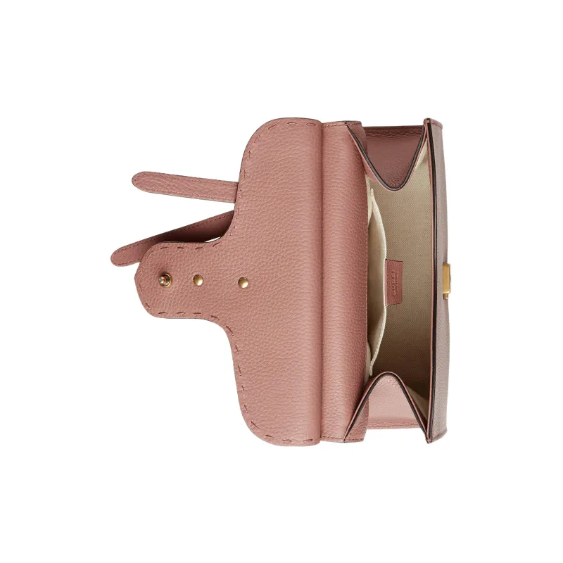 GUCCI GG Marmont Leather Shoulder Bag Crossbody Bag Handbag Mini Women's Rose Pink-5