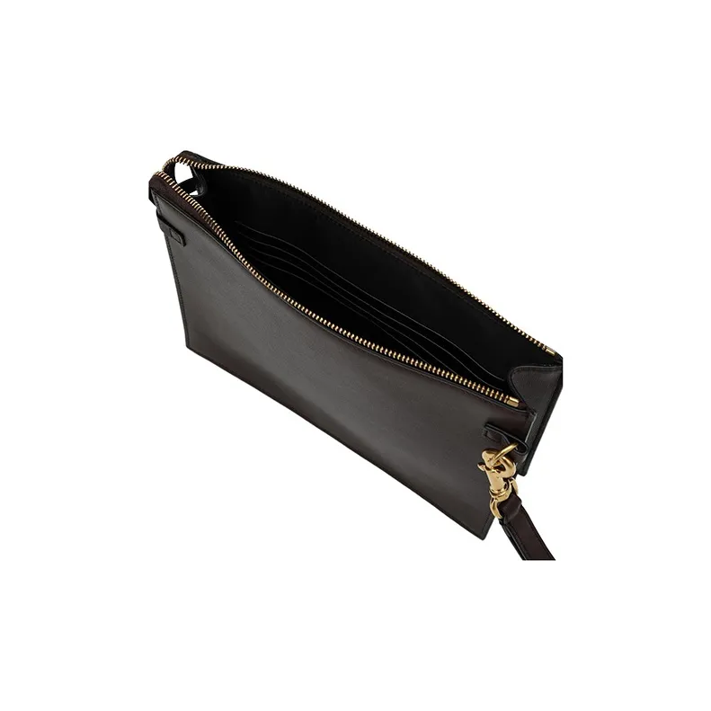 Valentino GARAVANI Leather Clutch Medium Size Men's Brown-3