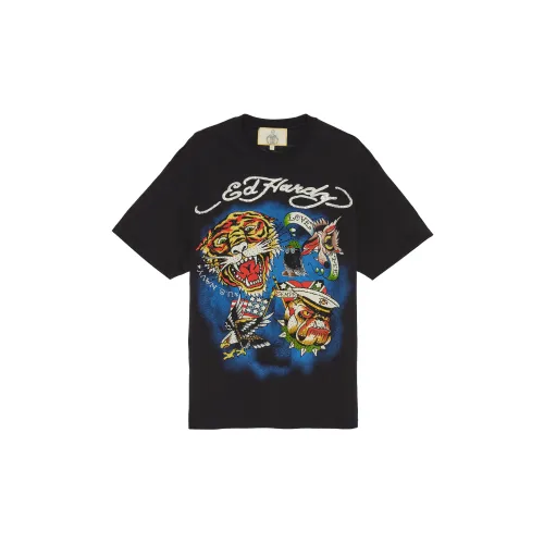 Ed Hardy T-Shirts Men Black