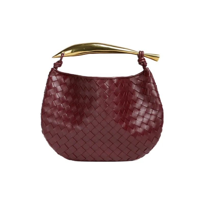 Bottega Veneta Sardine Intrecciato Top Handle Small Barolo-1