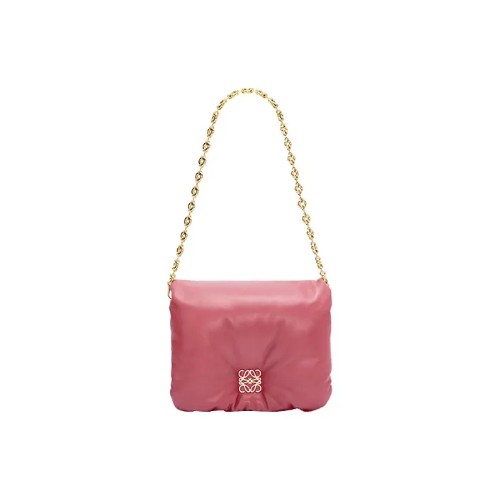 LOEWE Puffer Goya Shoulder Bag Plumrose-1