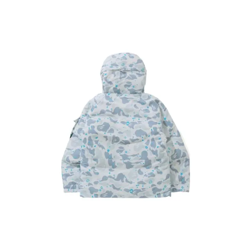 Bape Space Camo Military Loose Fit Hoodie Down Jacket-4