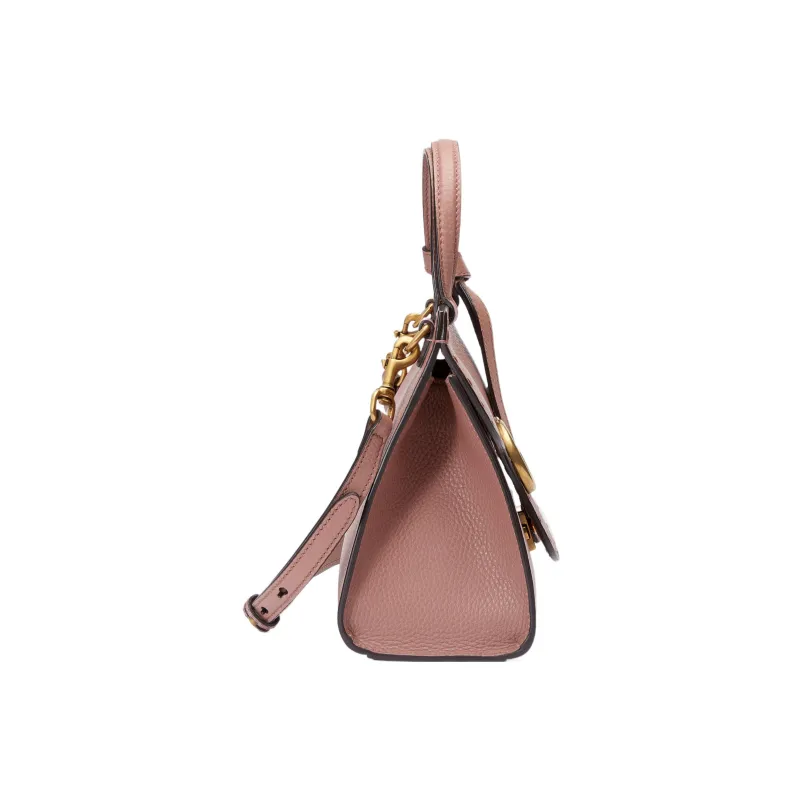 GUCCI GG Marmont Leather Shoulder Bag Crossbody Bag Handbag Mini Women's Rose Pink-4