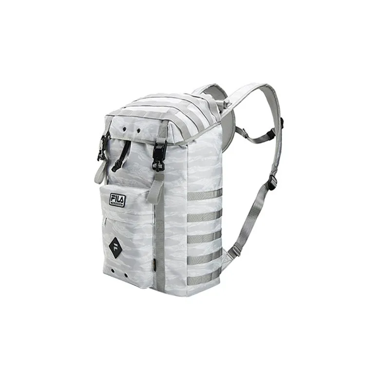 FILA White Mountaineering Collaboration Fusion Fabric Backpack Unisex Light Gray-1