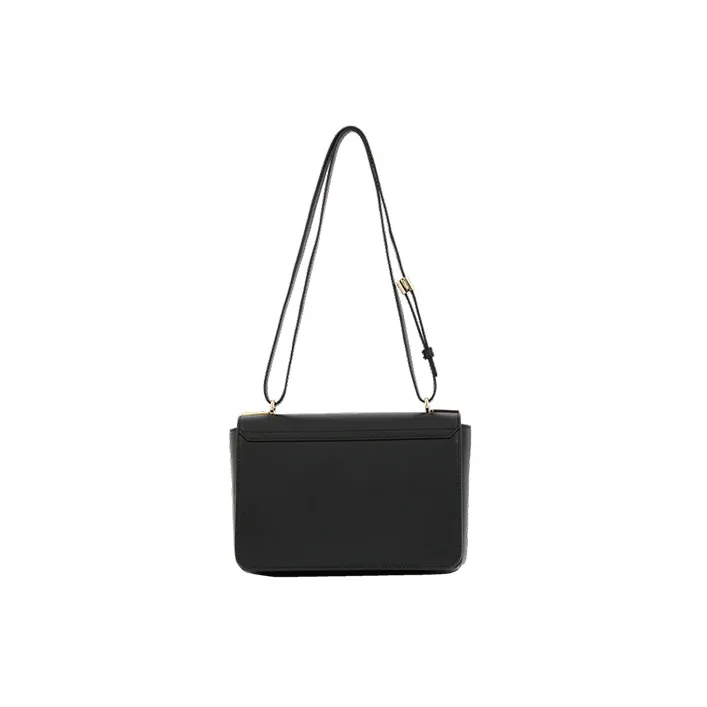LANCEL Cow Leather Crossbody Bag Shoulder Bag Women's Black-5