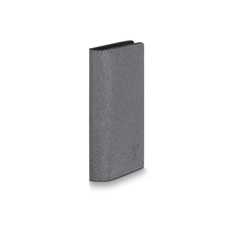 LOUIS VUITTON Taïga Cow Leather Wallet Men's Gray-1