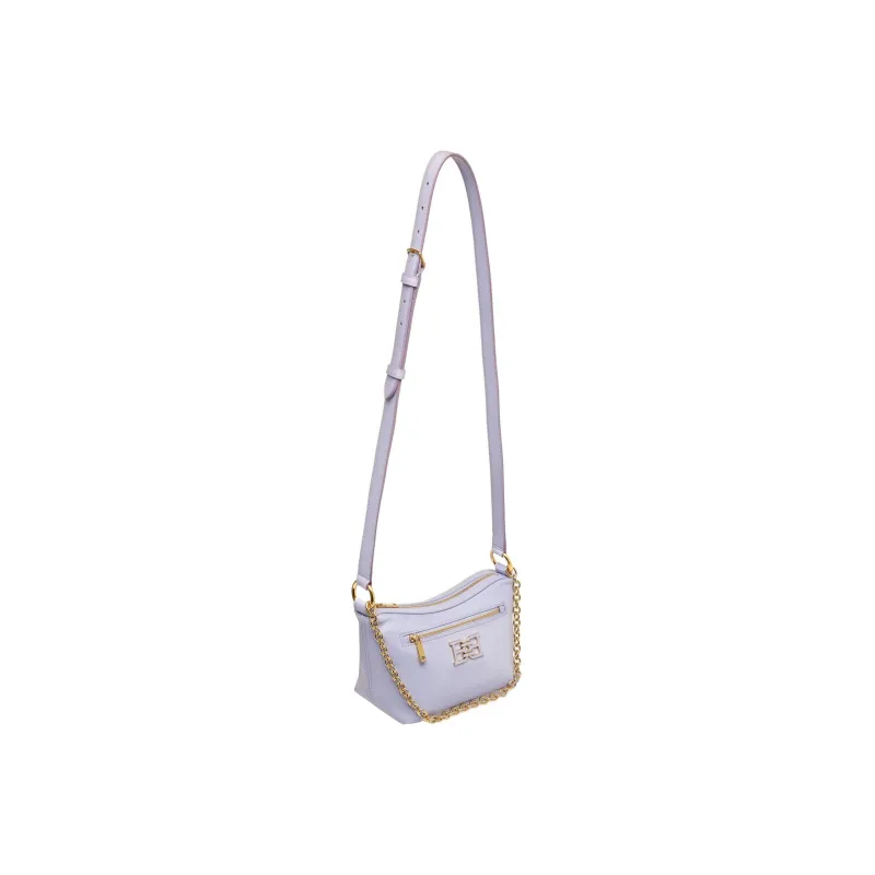 BALLY Closure Recycled Nylon With Recycled Leather Detail Handbag, Shoulder Bag, Crossbody Bag Women's Lilac Purple-2