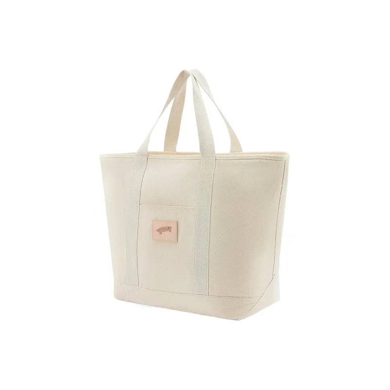 Vans Cotton Tote Bag Shopping Bag Shoulder Bag Handbag Regular Unisex Ecru-1