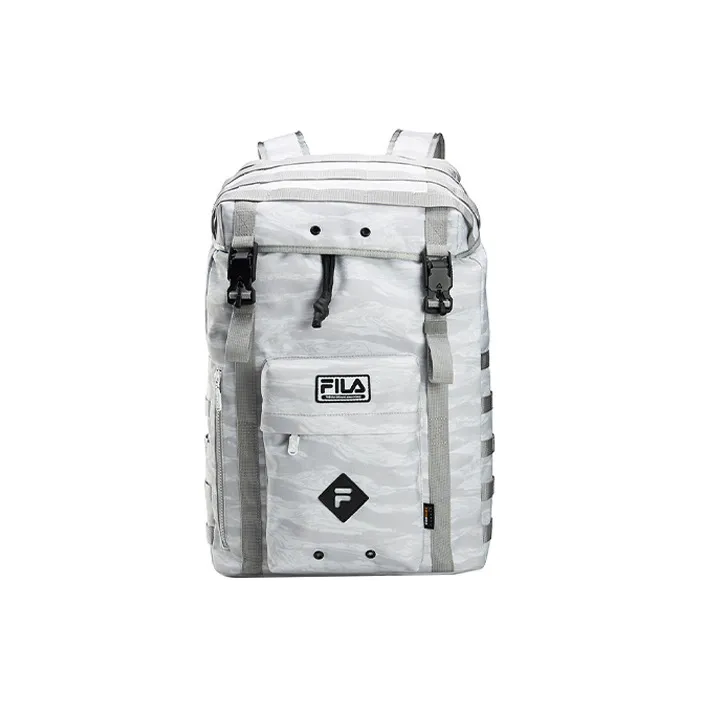FILA White Mountaineering Collaboration Fusion Fabric Backpack Unisex Light Gray-0