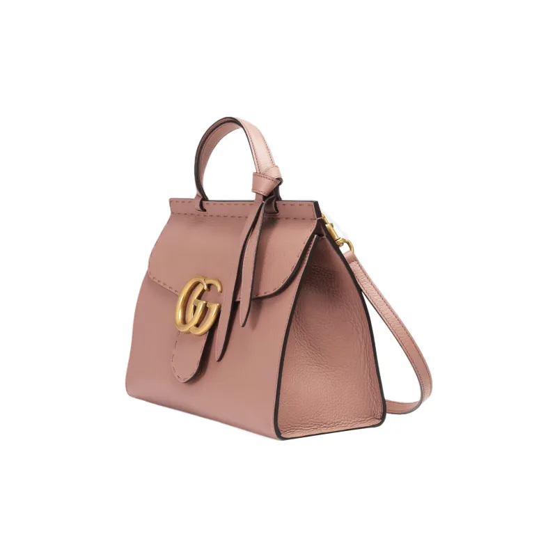 GUCCI GG Marmont Leather Shoulder Bag Crossbody Bag Handbag Small Size Women's Rose Pink-1