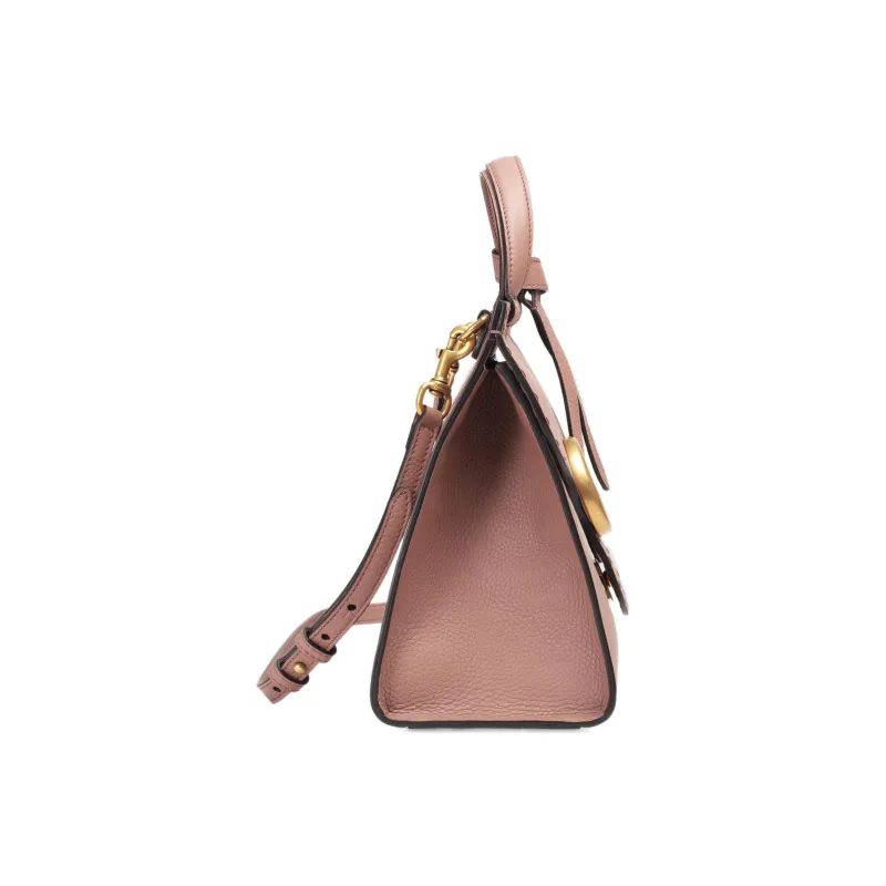 GUCCI GG Marmont Leather Shoulder Bag Crossbody Bag Handbag Small Size Women's Rose Pink-3