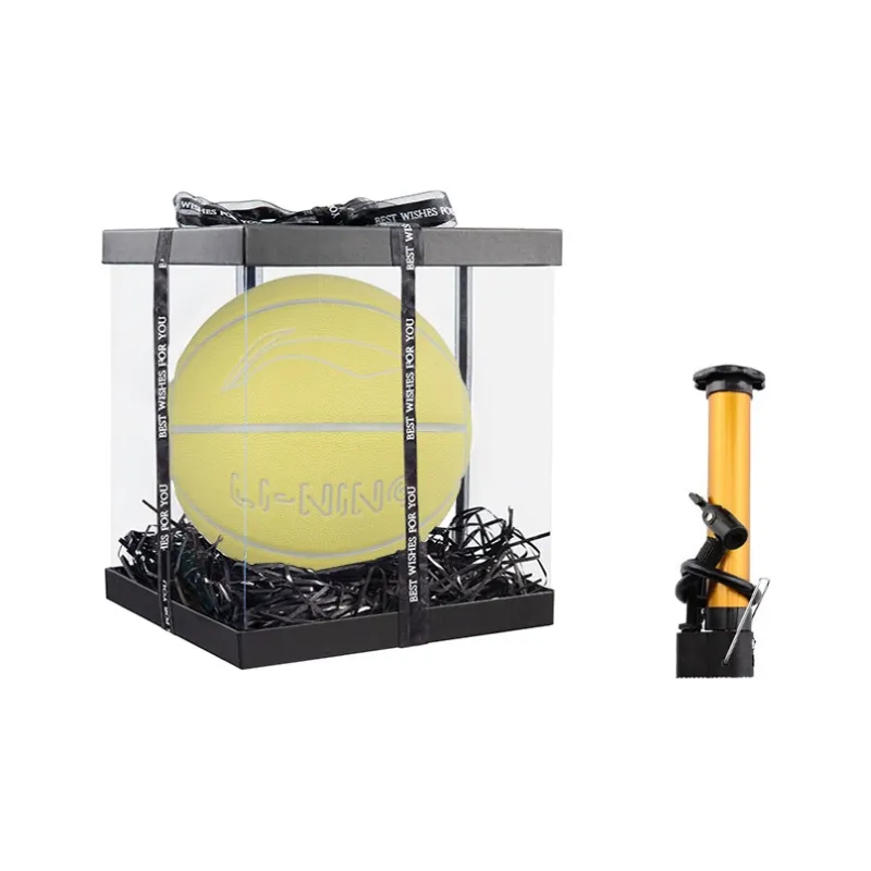 LiNing Badfive PU Basketball Yellow Size 7 Ball Glow in The Dark Training Unisex-6