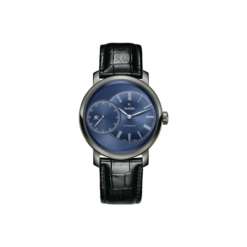 RADO DiaMaster Collection Automatic Mechanical Movement Men's Watch Blue Dial-0