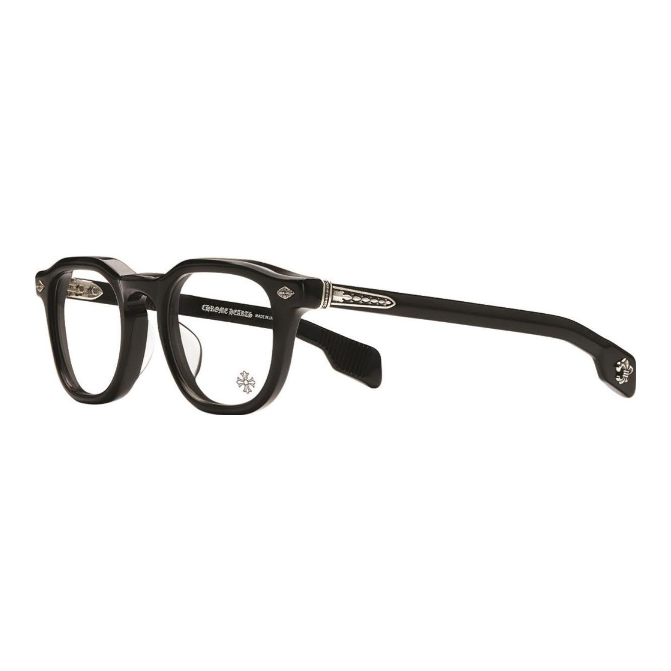 Chrome Hearts Irregular Shape Eyeglass Frames Unisex Black