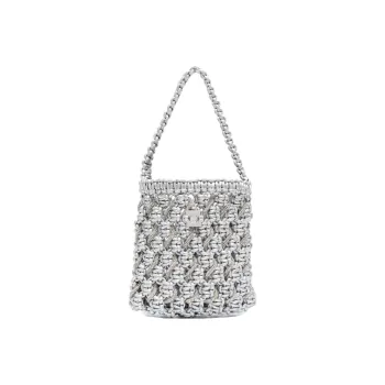 YUZEFI Tote Bag, Shopping Bag, Handbag Women's Silver